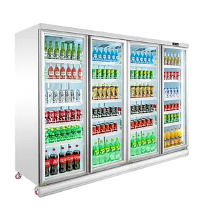 Vitrine commerciale de réfrigérateur à boissons, porte en verre Super, prix fournisseur