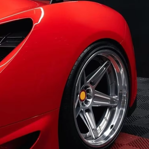 Premium Concave Five <b>Spoke</b> Two Piece Forged Aluminium Alloy Rim With Center Cap Universal Fit Passenger Car <b>Wheel</b> For Sports Car - Product Image 6