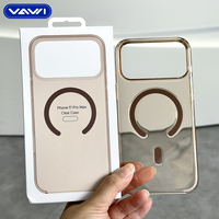 VAWI C003 Étui transparent magnétique en PC pour Samsung S23 S24 S25 Ultra Étui de téléphone antichoc pour iPhone 11~17 Pro Max
