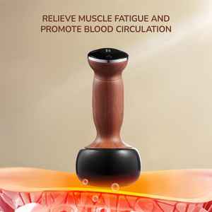 Masajeador de piedra caliente con calefacción eléctrica, herramienta de masaje de piedra Natural caliente Gua Sha, dispositivo de dragado de moxibustión para aliviar el dolor de los músculos del cuerpo - Product Image 2