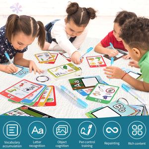 Kleuters Tekenen Speelgoed Alfabet Leren Speelgoed Draagbare Magische Waterboek Tekenkaarten Educatieve Kleuring Kit Voor Kinderen - Product Image 4
