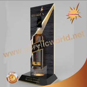 Présentoir à vin individuel en acrylique avec éclairage LED, vitrine de comptoir illuminée pour vin et champagne - Product Image 3