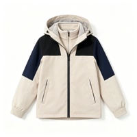 Veste d'extérieur pour femme 3 en 1 avec doublure polaire amovible, capuche, parka bicolore pour l'hiver, l'automne, la randonnée en plein air, les voyages