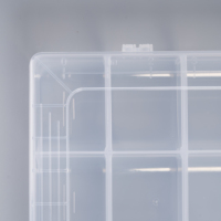 Boîte de rangement rigide transparente en plastique à haute capacité avec séparateurs amovibles pour petites pièces, écrous, matériel de pêche - Boîte de pêche pour lac et rivière