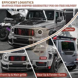 G900 Bra-B Style Dry in fibra di carbonio Kit carrozzeria per <span class=keywords><strong>Mercedes</strong></span> Benz G classe W464 G63 W463A griglia paraurti anteriore con labbro posteriore alettone diffusore - Product Image 5