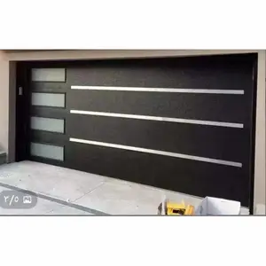 Aluminium Schuifdeuren Florida Miami-Dade Goedgekeurd Orkaan Impact Thermische Onderbreking Dubbele Grote Glasrijke Garagedeur Modern