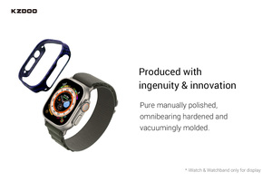 KZDOO per Apple Watch <span class=keywords><strong>S8</strong></span> <span class=keywords><strong>Ultra</strong></span>, custodia protettiva in fibra di carbonio al 100% con protezione anticaduta per Apple Watch Series 49mm 45mm 44mm 41mm - Product Image 3