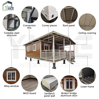 Casas Prefabricadas de Lujo de 20 pies, Casa Contenedor Modular Expandible con Baño