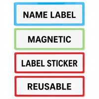 Étiquettes magnétiques réutilisables pour étagères, mini-autocollants magnétiques pour réfrigérateur, casier, école, bureau