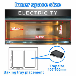 فرن دك تجاري جديد بتصميم آلي للخبز شديد التحمل يعمل بالغاز والكهرباء 3 طوابق 6 صواني مع بخار - Product Image 2