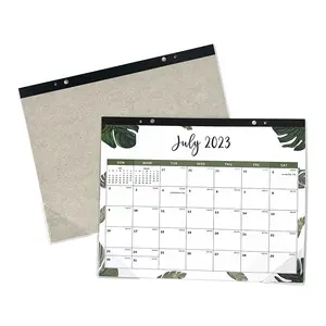 Planificador de pared mensual grande de nuevo diseño 2024, calendario de decoración de papel secante de planificación de nevera de escritorio académico
