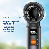 Ventilateur Violent Mini Portable pour Camping et Extérieur, Souffleur Turbo 130000 RPM Haute Vitesse, Sans Balais, en Plastique, avec Batterie au Lithium et Fonction Aspirateur