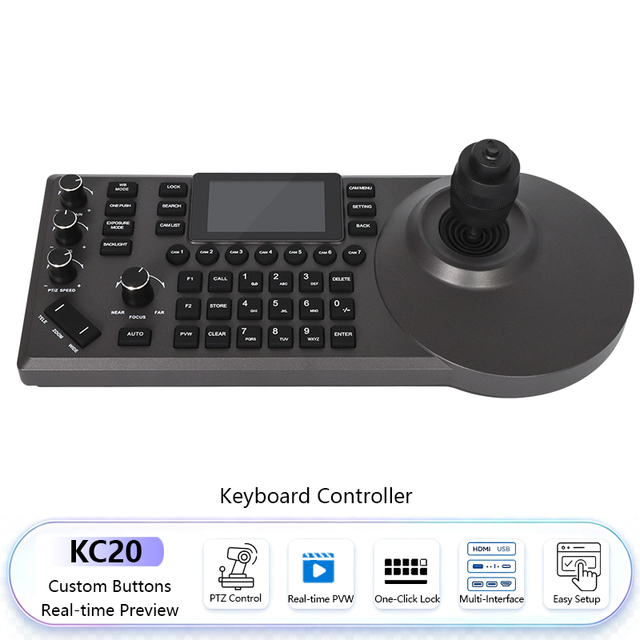 Fast Delivery PTZ Camera Controller 4D Joystick Compatible for Conference Live IP HD USB PTZ Camera Controller Keyboard