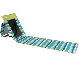 Estera de tierra de playa en Citrus Stripe Tumbona reclinable para acampar al aire libre Playa Plegable Cama ligera Arena - Product Image 1