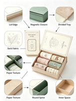 Boîte cadeau magnétique en forme de livre, écologique, réutilisable, étanche, avec plusieurs compartiments, emballage rigide pour vêtements et petits objets