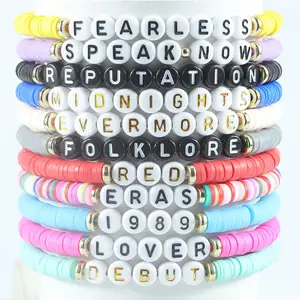 Wholesale Fashion Beaded Bracelet Fans' Bracelet Cheap Colorful Beaded Stretch Bracelet Fancy Friendship Bangle