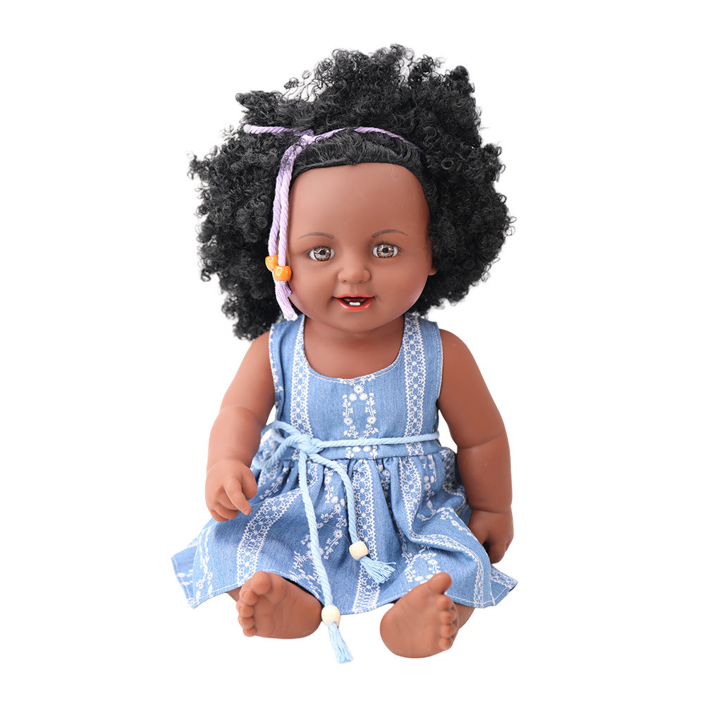 TUSALMO 19-inch American African Black Baby Dolls Hot Selling Wholesale  Vinyl Plastic Lifelike Silicone Toys Kids Kid's Play