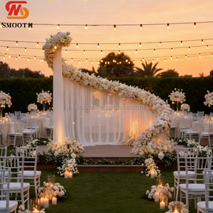 SMOOTH Detachable S Curved Shape Adjustable Backdrop Stand Wedding Drape Curtain Support Metal Frame Stand - Product Image 1