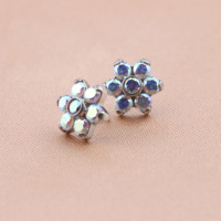 Piercing à fleurs en Zircon pour oreilles, bijoux auriculaires, accessoires pour le perçage, Top, vente en gros, modèle 136