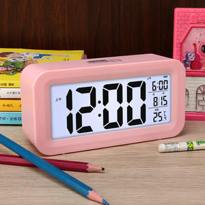 Horloge <span class=keywords><strong>murale</strong></span> numérique multifonction avec alarme, calendrier, température, indispensable pour la maison et le bureau - Product Image 2