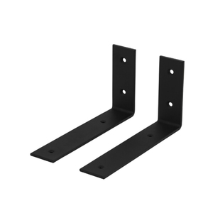 Ferramenta per scaffalature aperte da te in ferro rustica per impalcature in metallo resistente incluso armadio da bagno con ripiano a L nero a parete galleggiante - Product Image 2