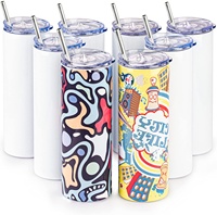 Offre Spéciale – Gobelet de Voyage Droit de 20 oz pour Sublimation, en Acier Inoxydable à Double Paroi, Isolation Sous Vide, avec Couvercle Coulissant