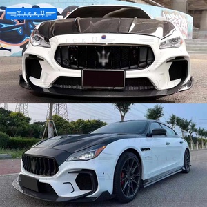 YICKU Nuovo Arrivo per <span class=keywords><strong>Maserati</strong></span> Quattroporte Upgrade Topcar Stile Wide Paraurti Anteriore Parafanghi Minigonne Laterali Kit Carrozzeria in Fibra di Carbonio - Product Image 2