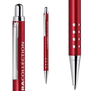 <b>Retractable</b> Metal <b>Pen</b> Featuring an Aluminium Lacquered Barrel with Sleek Chrome Trim for a Touch of Sophistication Black Ink - Product Image 5