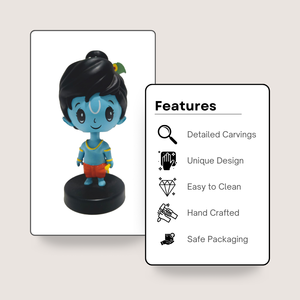 Shree Krishna Bobblehead Dashboard Idol Spiritual <b>Car</b> Dashboard Decoration Resin Statue for Home Office <b>Table</b> Decor Gift - Product Image 5