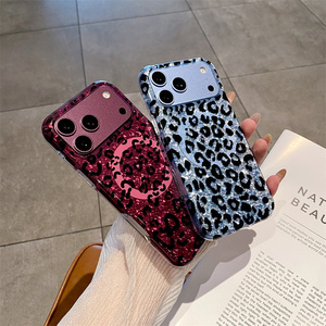 เคสโทรศัพท์มือถือแม่เหล็กแบบหรูหรา ลายเสือดาววิบวับ สำหรับ iPhone 18 17 16 15 Pro Max ลาย IMD สีนีออน ประดับเปลือกหอยวิบวับ - Product Image 4