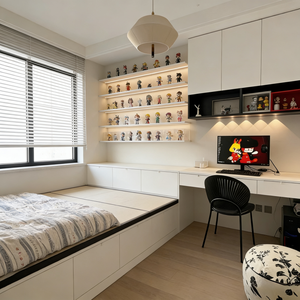 Juego de Dormitorio Infantil Moderno de Madera con Armario Tatami y Sillón para Apartamento y Villa - Product Image 3