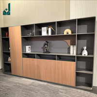 Bureau d'ordinateur commercial modulaire de luxe en panneaux de pin, plateau en MDF, design moderne, armoires/tiroirs/étagères, garantie de 3 ans, personnalisable