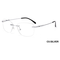 Haoya XY001 Montures optiques vintage sans monture multicolores à la mode pour hommes, toutes formes de visage CN ZHE