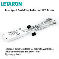 IP20 红外双门感应开关 DC12 24V 5A 120W 机柜 LED 灯运动感应开关，带 2 个传感器