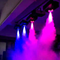 Machine à fumée à effet colonne d'air avec éclairage RVB, télécommande et DMX 512, 1500 W