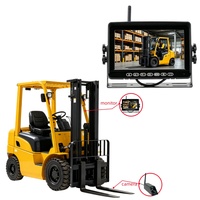 Système de caméra de recul pour chariot élévateur sans fil numérique AHD 7'' TFT avec enregistreur DVR portable, moniteur et base magnétique IR