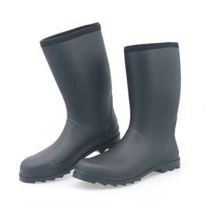 YL3589 Bottes de pluie en caoutchouc noires en néoprène en gros, bottes de pluie unisexes, bottes de <span class=keywords><strong>chasse</strong></span> pour le jardin, la pêche et la marche. - Product Image 2