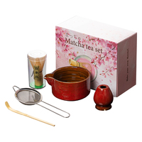 Bol à Matcha en Céramique et Porcelaine Style Japandi Écologique Qualité Alimentaire Durable Portable Ensemble à Thé Brosse en Bambou Baiben Li Song Dynasty