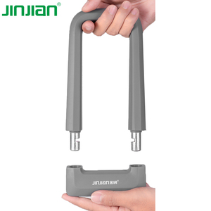 Lucchetto Antifurto per Bicicletta JINJIAN 2025 ad Alta Sicurezza, Lucchetto a U da 17MM per <span class=keywords><strong>Moto</strong></span> <span class=keywords><strong>con</strong></span> Rivestimento in Silicone, Lucchetto a U in Acciaio Temprato - Product Image 1