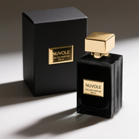 Meilleure vente bouteille de parfum unique flocage bouteilles de parfum en verre noir 30ML 50ML 100ML bouteille de parfum unique avec boîte