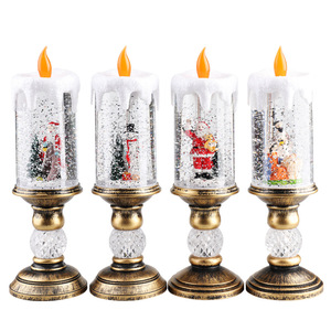 Grande bougie décorative Père Noël en cristal, veilleuse musicale pour enfants, cadeau <span class=keywords><strong>de</strong></span> Noël, décoration <span class=keywords><strong>de</strong></span> scène - Product Image 2