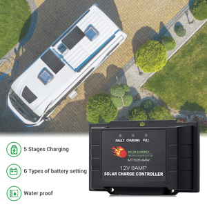 ソーラーコントローラー12V 8A 12A防水<span class=keywords><strong>PWM</strong></span>ソーラーチャージコントローラー<span class=keywords><strong>5</strong></span>アンプソーラートリクルチャージャー12Vソーラーコントローラー12A - Product Image 3