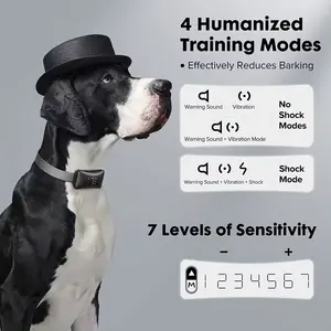 Şarj edilebilir Anti Barking cihazı Pet ürünleri durdurmak havlayan köpek şok kovucu eğitim Anti Bark kontrol tasması