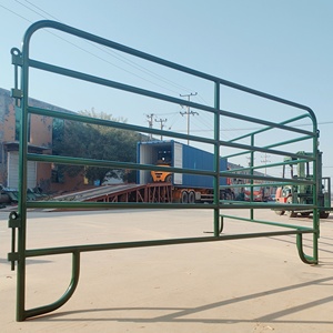 Gepoedercoat 5ft 6ft 12ft Gebruikte Metalen Hekwerkpanelen/Ronde Penpanelen Vee Panelen/Vee Werf Paard Corral Panelen - Product Image 1