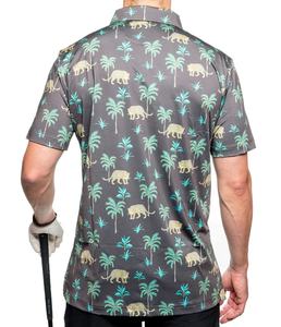 OEM Роскошные высококачественные стрейч полиэстер спандекс рубашки для гольфа рубашки поло быстросохнущие анти пот Производительность Гольф рубашки для мужчин - Product Image 3