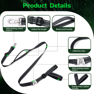 Freihändige Geflochtene Hundeleine mit Rutschfester Funktion Weiche & Personalisierbare Verstellbare Nylon-Leine für Spaziergänge mit Kleinen bis Mittelgroßen Hunden - Product Image 5