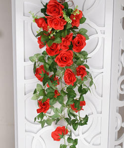 Rosette artificielle tenture murale <span class=keywords><strong>fausse</strong></span> fleur salon <span class=keywords><strong>orchidée</strong></span> hôtel décoration plafond suspendu vignes en plastique pour mariage - Product Image 3