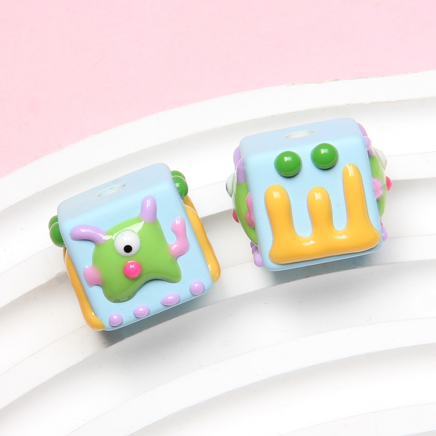 Blue pearl green monster + yellow cream