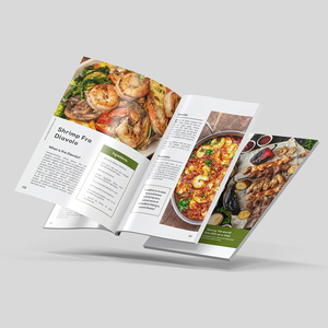 <span class=keywords><strong>Livre</strong></span> de recettes sur l'alimentation saine, couverture rigide en papier offset couleur personnalisée, reliure cousue et taille personnalisable - Product Image 1