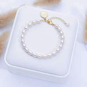 5-6mm Natural Freshwater Rice Shaped <b>Pearl</b> <b>Bracelet</b> <b>for</b> <b>Women</b> High-End Snowflake Design New Jewelry Wholesale - Product Image 3